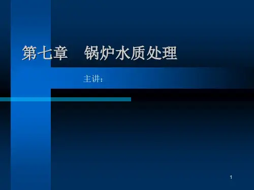 锅炉水质处理PPT课件