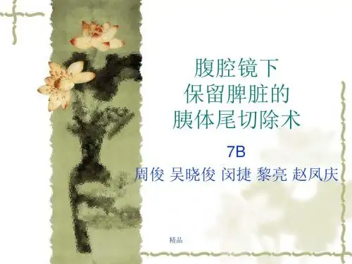 最新腹腔镜下保留脾脏胰体尾切除术课件.ppt