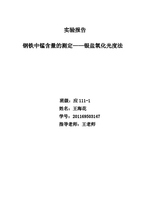 钢铁中锰含量的测定 (2)