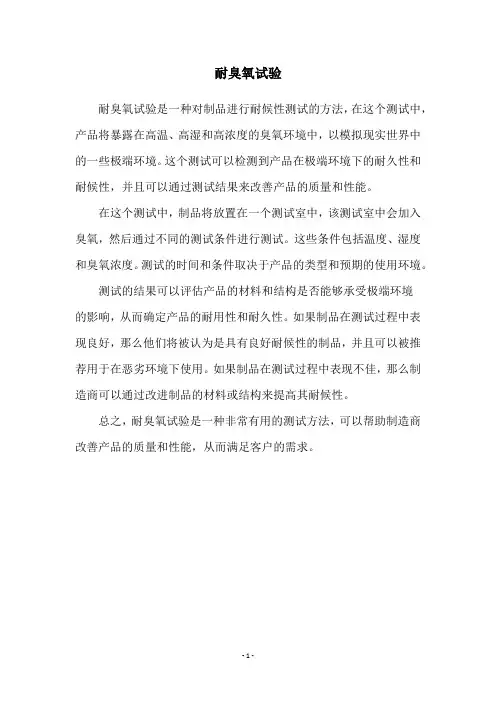 耐臭氧试验