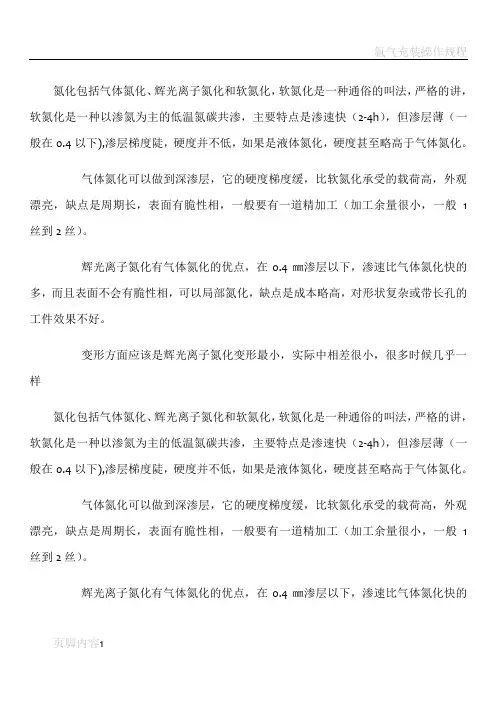 氮化处理的工艺