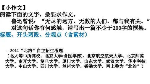 作文评析 无尽的远方都与我有关