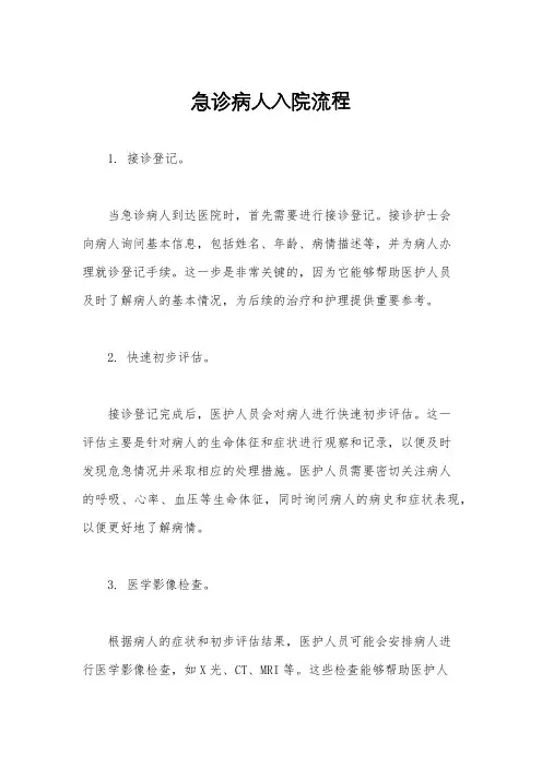 急诊病人入院流程