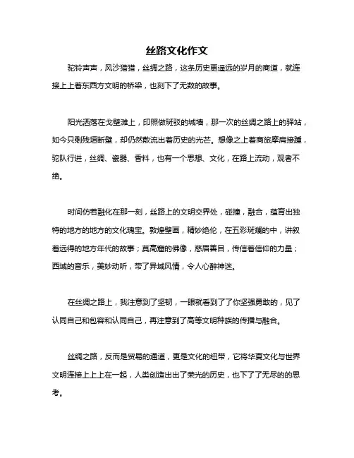 丝路文化作文