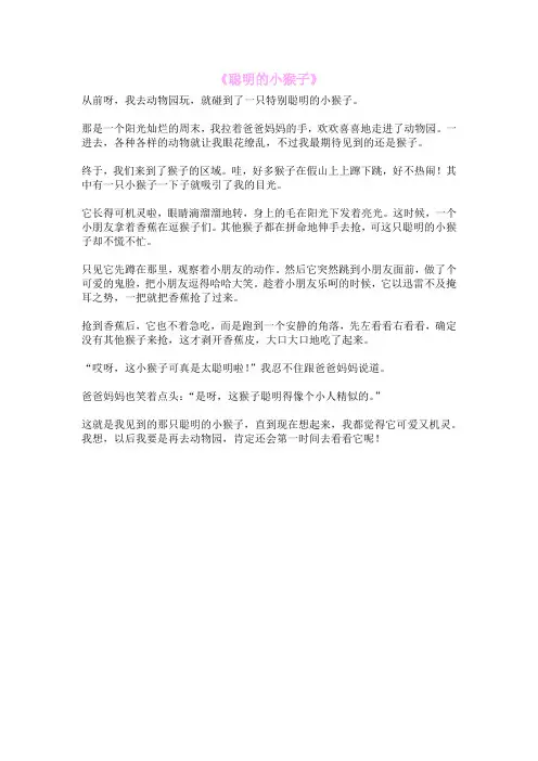 《聪明的小猴子》