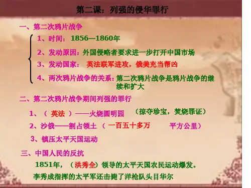 八年级历史上册复习ppt课件