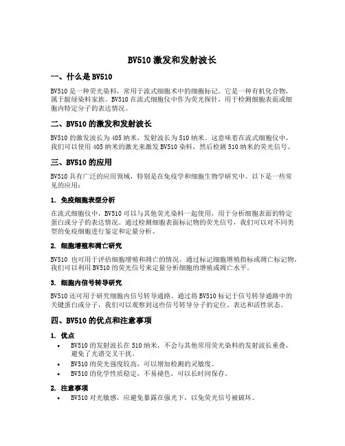 bv510激发和发射波长