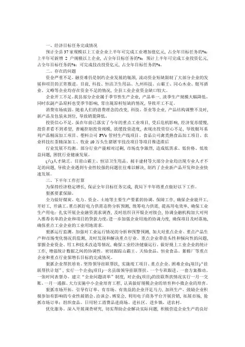 上半年综合目标完成情况自查报告 