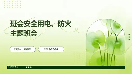 班会安全用电、防火主题班会(共43张PPT)