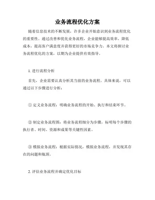 业务流程优化方案