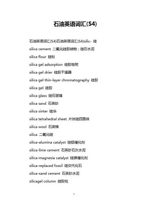 石油英语词汇(S4)