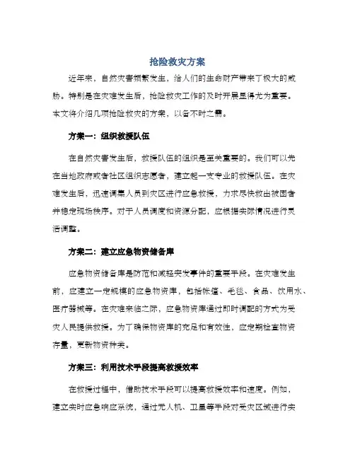 抢险救灾方案