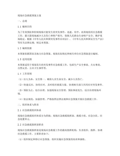 现场应急救援预案方案