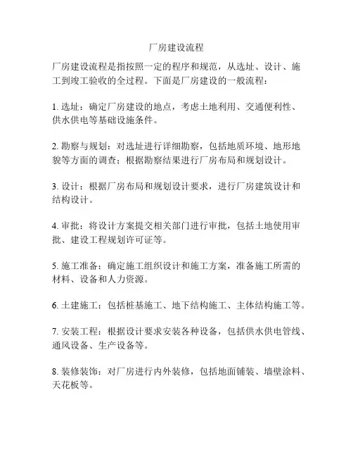 厂房建设流程