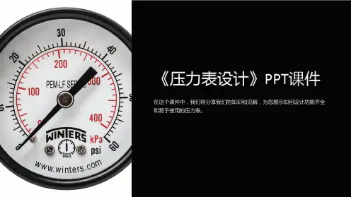 《压力表设计》课件