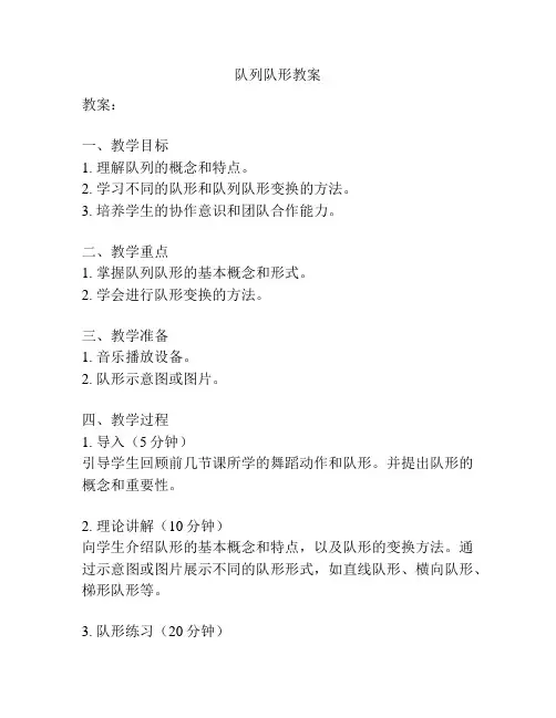 队列队形教案