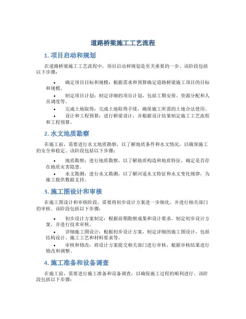道路桥梁施工工艺流程