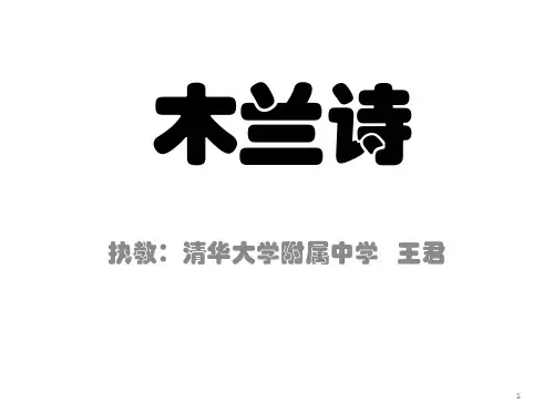 王君《花木兰》ppt课件