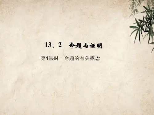 命题的有关概念PPT精品课件