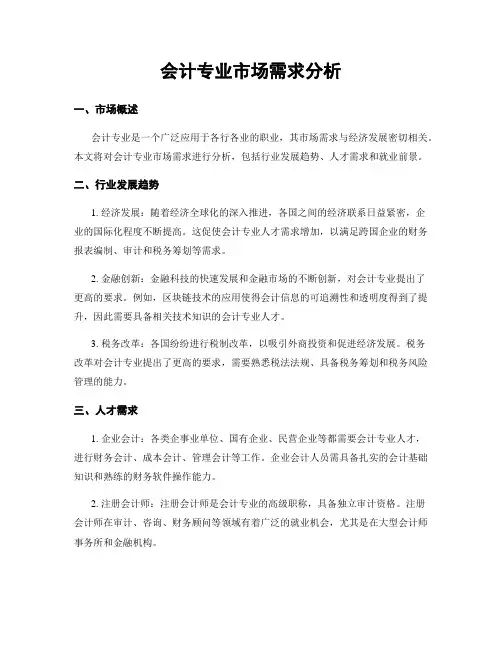 会计专业市场需求分析