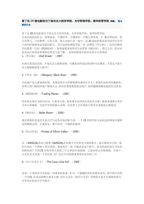 20部职业电影