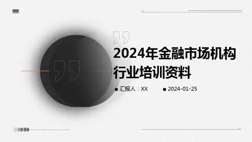 2024年金融市场机构行业培训资料