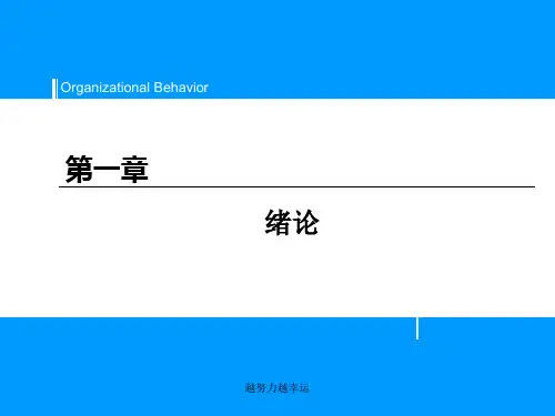 【精编】组织行为学面临的挑战与机遇