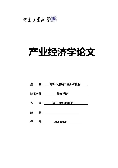 郑州服装业分析电商09