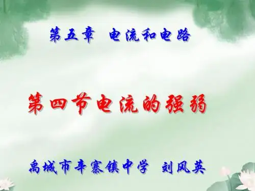 电流的强弱ppt