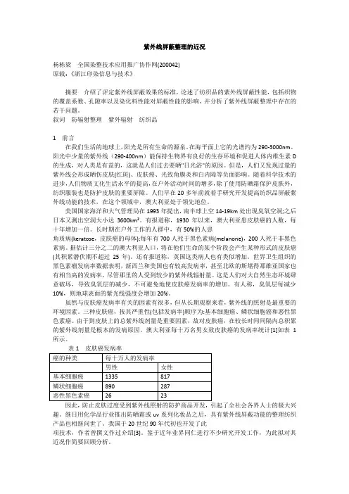 紫外线屏蔽剂,紫外线遮断整理剂,面料防紫外线剂,抗UV助剂,防UV剂,抗日晒整理剂,抗紫外线吸收剂,抗紫外剂