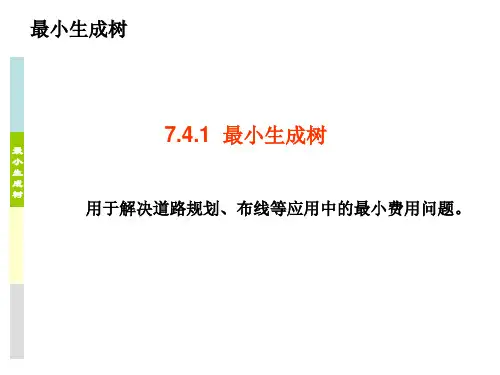 数据结构 耿国华 西北大学 7-5最小生成树-动画演示