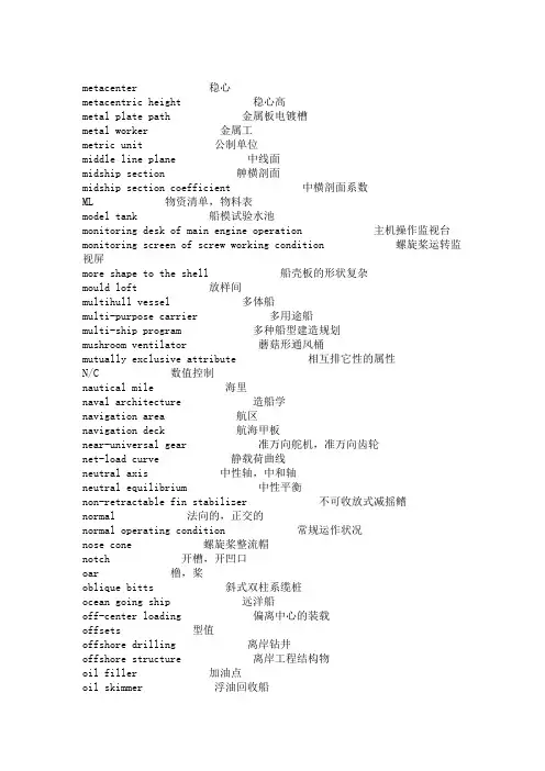 航海英语词汇