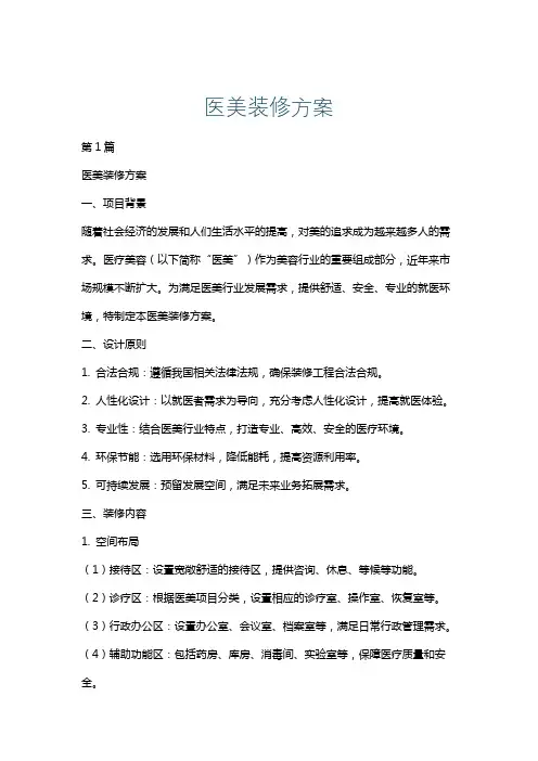 医美装修方案