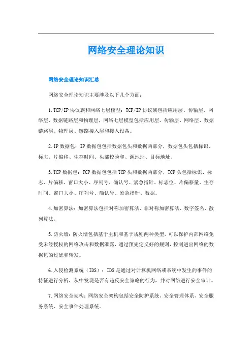 网络安全理论知识