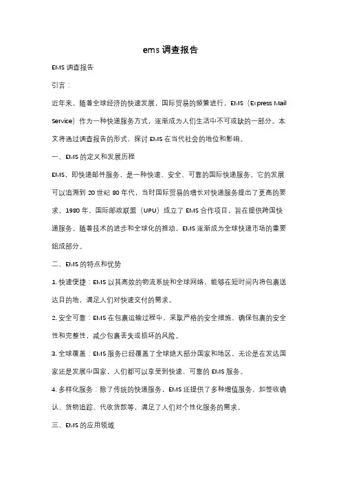 ems调查报告