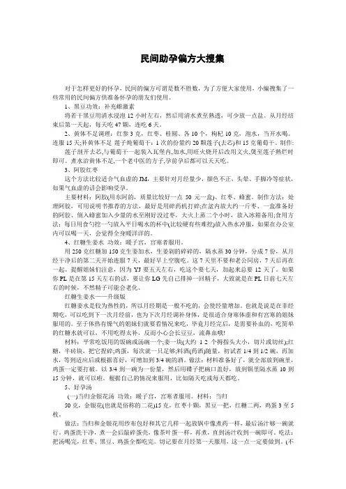 民间助孕偏方大搜集