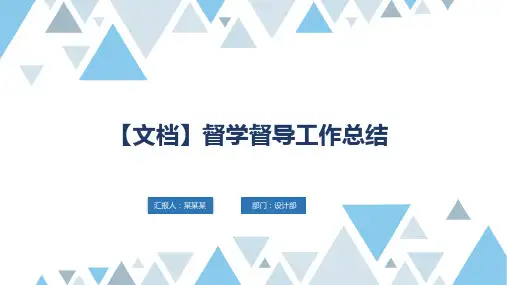 【文档】督学督导工作总结PPT