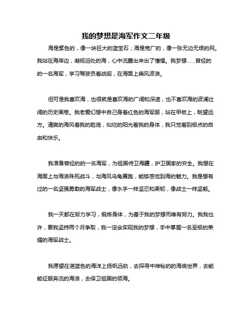 我的梦想是海军作文二年级