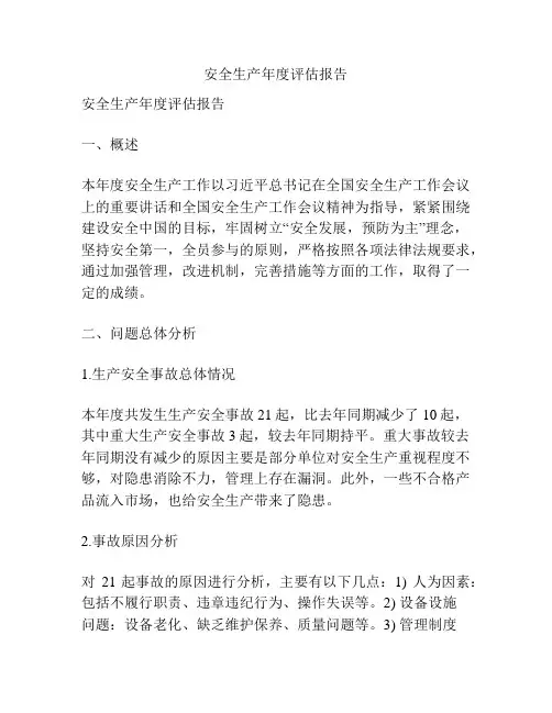 安全生产年度评估报告