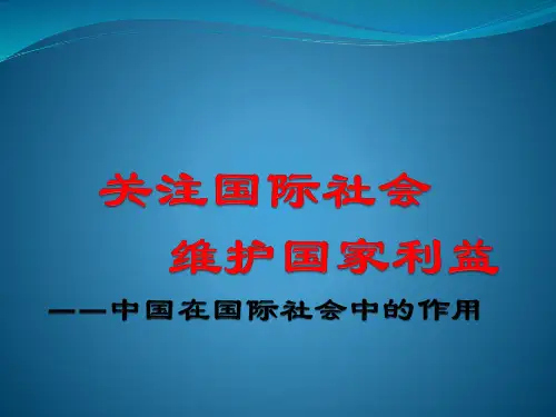 关注国际社会_维护国家利益