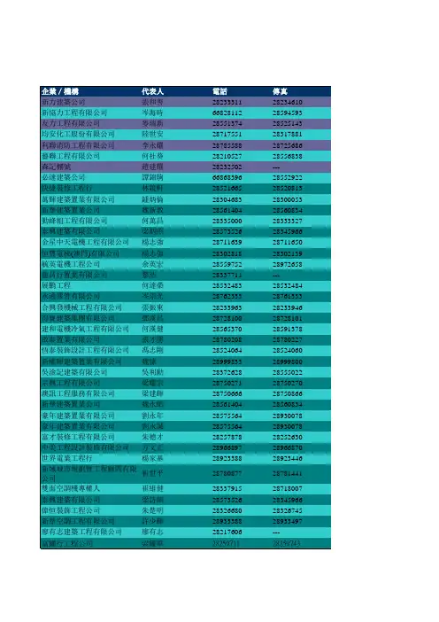澳门企业信息