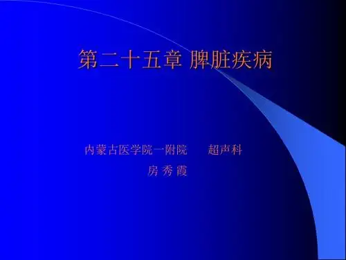 脾脏疾病PPT课件
