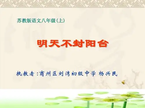 明天不封阳台kejianppt课件.ppt