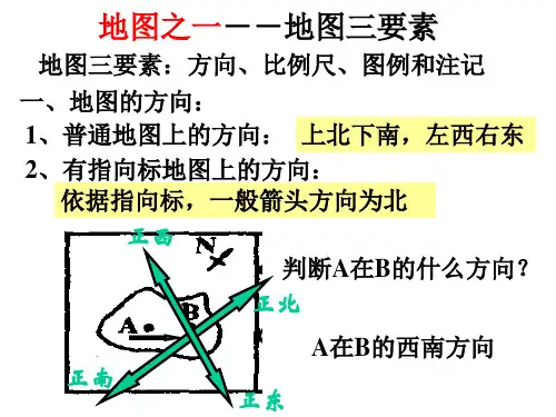 地图--方向--比例尺