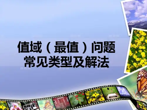 值域最值问题常见类型及解法
