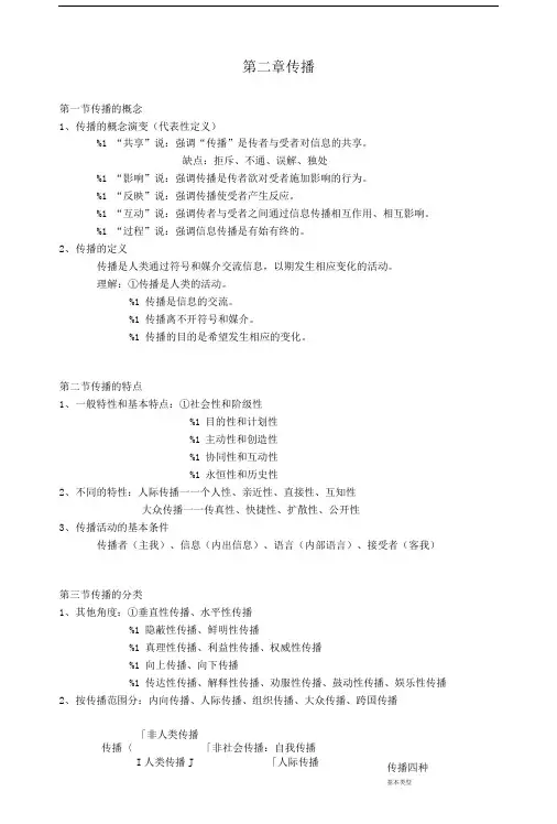 大众传播学复习提纲-第二章.doc