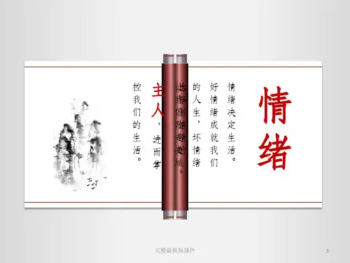 大学生情绪的调节与管理ppt课件
