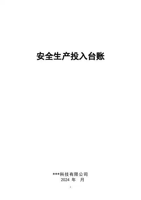 安全生产投入台账(模板)