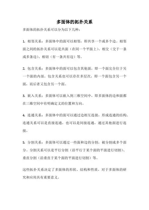 多面体的拓扑关系