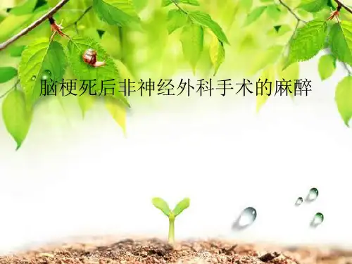 脑梗死后非神经外科手术的麻醉[优质PPT]